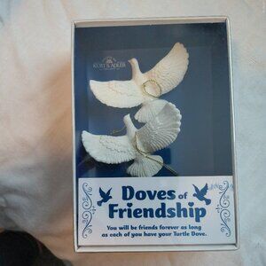 Kurt S. Adler Friendship Dove Ornaments - White Set of 2 NIB